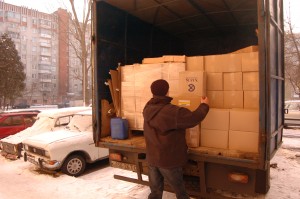 5,000 copies means quite a load of boxes!