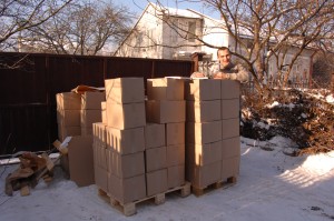 About 600 books went to our ministry center, while the rest (pictured above) were stored at a building on the outskirts of the city.