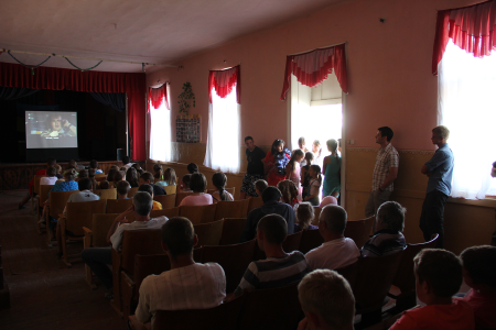 One of our larger film showings this year in the mountains