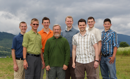 The CMO 2015 team. From the left: Isaiah, Emanuel, Caleb, Ben, Nathan, Joshua, Joe, and Adam.