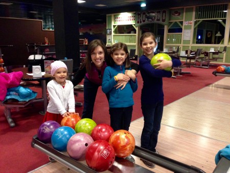 On Thanksgiving, we all had a “ball” at the bowling alley!